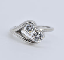 Load image into Gallery viewer, 14K 0.94 Ctw Toi et Moi Natural Diamond Engagement Ring White Gold