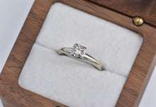 Load image into Gallery viewer, 14K 1940's Classic Diamond Promise Engagement Ring White Gold
