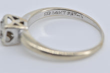 Load image into Gallery viewer, 14K 1940's Classic Diamond Promise Engagement Ring White Gold