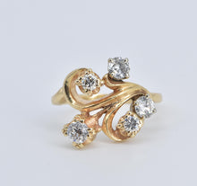 Load image into Gallery viewer, 14K 1.00 Ctw Natural Diamond Swirl Statement Ring Yellow Gold