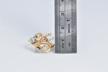 Load image into Gallery viewer, 14K 1.00 Ctw Natural Diamond Swirl Statement Ring Yellow Gold