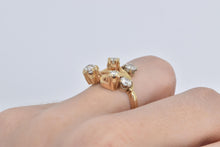 Load image into Gallery viewer, 14K 1.00 Ctw Natural Diamond Swirl Statement Ring Yellow Gold