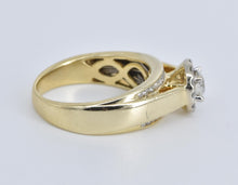 Load image into Gallery viewer, 14K 0.74 Ctw Diamond Halo Cathedral Engagement Ring Yellow Gold