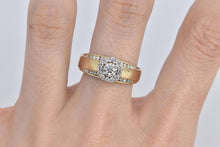 Load image into Gallery viewer, 14K 0.74 Ctw Diamond Halo Cathedral Engagement Ring Yellow Gold