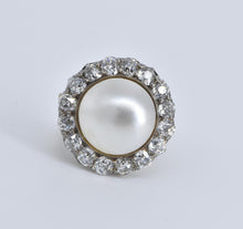 Load image into Gallery viewer, 14K 13mm Mabe Pearl 2.40 Ctw OMC Natural Diamond Ring Yellow Gold