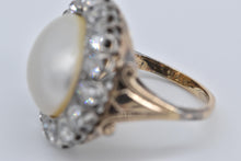 Load image into Gallery viewer, 14K 13mm Mabe Pearl 2.40 Ctw OMC Natural Diamond Ring Yellow Gold