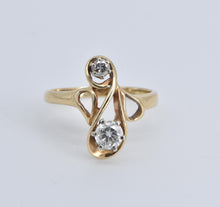 Load image into Gallery viewer, 14K 0.59 Ctw Diamond Wavy Curvy Vintage Loop Ring Yellow Gold