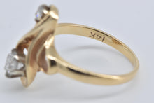 Load image into Gallery viewer, 14K 0.59 Ctw Diamond Wavy Curvy Vintage Loop Ring Yellow Gold