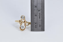 Load image into Gallery viewer, 14K 0.59 Ctw Diamond Wavy Curvy Vintage Loop Ring Yellow Gold