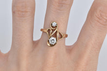 Load image into Gallery viewer, 14K 0.59 Ctw Diamond Wavy Curvy Vintage Loop Ring Yellow Gold