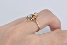 Load image into Gallery viewer, 14K 0.59 Ctw Diamond Wavy Curvy Vintage Loop Ring Yellow Gold
