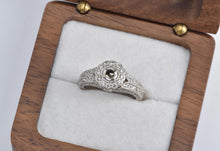 Load image into Gallery viewer, 14K 1.00 Ctw Nat. Diamond Halo Engagement Setting Ring White Gold