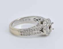 Load image into Gallery viewer, 14K 1.00 Ctw Nat. Diamond Halo Engagement Setting Ring White Gold