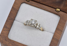 Load image into Gallery viewer, 14K 0.45 Ctw Natural Diamond 1940's Engagement Ring Yellow Gold