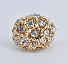 Load image into Gallery viewer, 14K 2.40 Ctw Natural Diamond Domed Nugget Ring Yellow Gold
