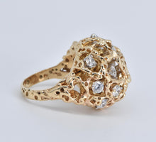 Load image into Gallery viewer, 14K 2.40 Ctw Natural Diamond Domed Nugget Ring Yellow Gold