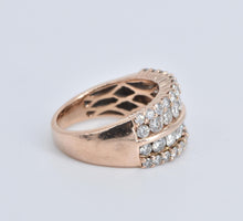 Load image into Gallery viewer, 14K 1.25 Ctw Natural Diamond Row Statement BAnd Ring Rose Gold