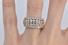 Load image into Gallery viewer, 14K 1.25 Ctw Natural Diamond Row Statement BAnd Ring Rose Gold