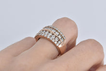 Load image into Gallery viewer, 14K 1.25 Ctw Natural Diamond Row Statement BAnd Ring Rose Gold