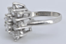 Load image into Gallery viewer, 14K 1.90 Ctw Natural Diamond Cluster Statement Ring White Gold