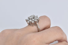 Load image into Gallery viewer, 14K 1.90 Ctw Natural Diamond Cluster Statement Ring White Gold