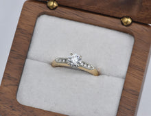 Load image into Gallery viewer, 14K 0.63 Ctw 1940&#39;s Natural Diamond Engagement Ring Yellow Gold