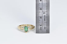 Load image into Gallery viewer, 14K 0.80 Ctw Marquise Emerald Diamond Engagement Ring Yellow Gold