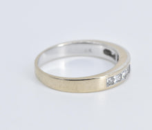 Load image into Gallery viewer, 18K 0.75 Ctw Princess Natural Diamond Wedding Band Ring White Gold