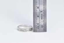 Load image into Gallery viewer, 18K 0.75 Ctw Princess Natural Diamond Wedding Band Ring White Gold