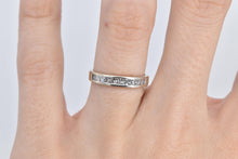 Load image into Gallery viewer, 18K 0.75 Ctw Princess Natural Diamond Wedding Band Ring White Gold