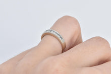 Load image into Gallery viewer, 18K 0.75 Ctw Princess Natural Diamond Wedding Band Ring White Gold