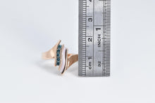 Load image into Gallery viewer, 14K 0.15 Ctw Blue Diamond Mother of Pearl Wavy Ring Rose Gold