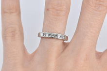 Load image into Gallery viewer, 14K 0.64 Ctw Princess Diamond Wedding Band Ring White Gold