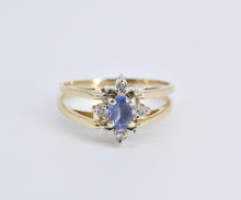 Load image into Gallery viewer, 14K 0.60 Ctw Tanzanite Natural Diamond Reversible Ring Yellow Gold