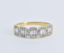 Load image into Gallery viewer, 14K 0.70 Ctw Baguette Natural Diamond Wedding Ring Yellow Gold