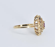 Load image into Gallery viewer, 14K 1.16 Ctw Pink Sapphire Natural Diamond Cluster Ring Yellow Gold