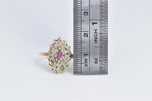 Load image into Gallery viewer, 14K 1.16 Ctw Pink Sapphire Natural Diamond Cluster Ring Yellow Gold