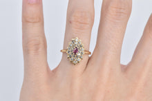 Load image into Gallery viewer, 14K 1.16 Ctw Pink Sapphire Natural Diamond Cluster Ring Yellow Gold