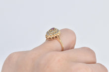 Load image into Gallery viewer, 14K 1.16 Ctw Pink Sapphire Natural Diamond Cluster Ring Yellow Gold