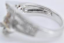 Load image into Gallery viewer, 14K 0.65 Ctw Natural Cognac &amp; White Diamond Pave Ring White Gold