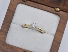 Load image into Gallery viewer, 14K 0.40 Ct Natural Diamond Classic Engagement Ring Yellow Gold