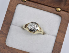 Load image into Gallery viewer, 14K 0.37 Ctw Art Deco Natural Diamond Engagement Ring Yellow Gold