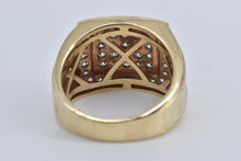 Load image into Gallery viewer, 10K 1.32 Ctw Natural Diamond Squared Cluster Ring Yellow Gold