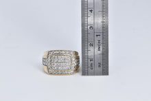 Load image into Gallery viewer, 10K 1.32 Ctw Natural Diamond Squared Cluster Ring Yellow Gold