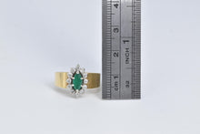 Load image into Gallery viewer, 14K 0.75 Ctw Marquise Natural Emerald Diamond Wide Ring Yellow Gold