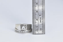 Load image into Gallery viewer, 14K 2.12 Ctw Natural Princess Diamond Bridal Set Ring White Gold