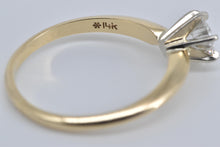 Load image into Gallery viewer, 14K 0.50 Ct Natural Diamond Solitaire Engagement Ring Yellow Gold