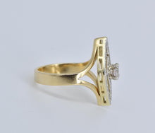 Load image into Gallery viewer, 14K Art Deco 0.20 Ct Diamond Two Tone Fashion Ring Yellow Gold