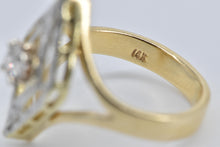 Load image into Gallery viewer, 14K Art Deco 0.20 Ct Diamond Two Tone Fashion Ring Yellow Gold