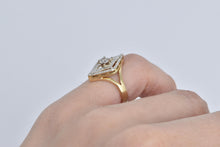 Load image into Gallery viewer, 14K Art Deco 0.20 Ct Diamond Two Tone Fashion Ring Yellow Gold